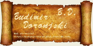 Budimir Doronjski vizit kartica